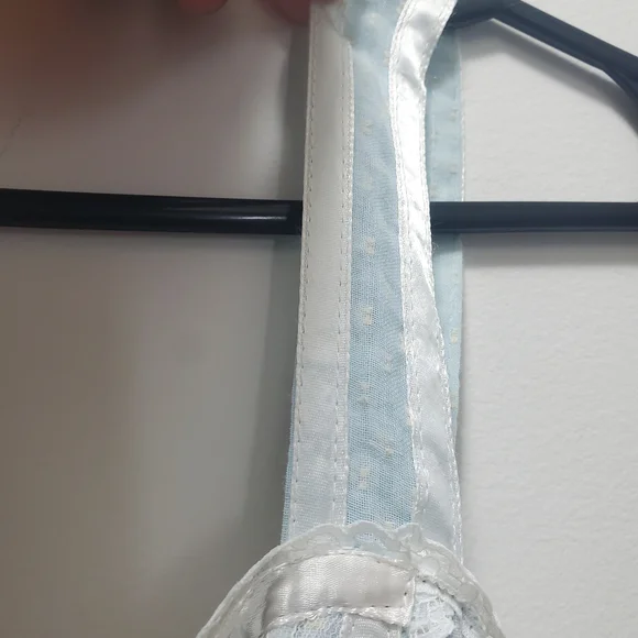 Rare Gunne Sax Size 13 Light Blue Dress with Lace Accents - Picture 5 of 7